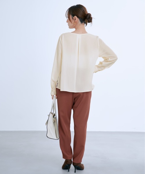 COHINA(コヒナ)の「ドロストとろみテーパードパンツ 【低身長・小柄女性】(スラックス・レディース・ブラック/ホワイト/オレンジ・XS-Regular/S-Short/XS-Short/S-Regular)」の14枚目の写真