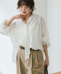 RIVE DROITE | 【オンオフ使える】ナロータイブラウス(シャツ/ブラウス)