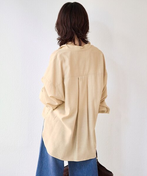 RIVE DROITE（リヴドロワ）の「予約【オンオフ使える】ナロータイブラウス（シャツ/ブラウス・レディース・ベージュ/オフホワイト/サックスブルー・FREE）」の16枚目の写真