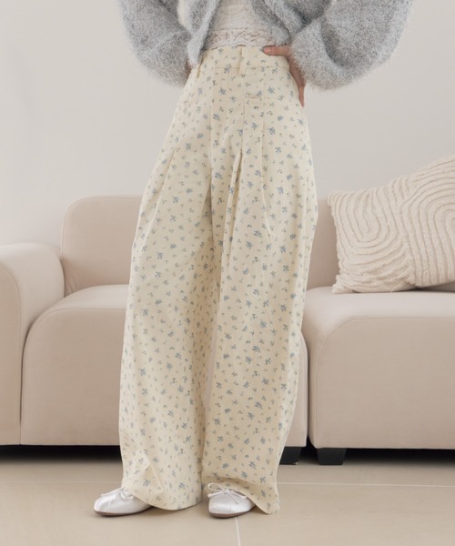 REMOON(リムーン)の「ツイル2タックワイドパンツ(その他パンツ・レディース・ベージュ/ブラウン/マルチ・SMALL/MEDIUM)」の6枚目の写真