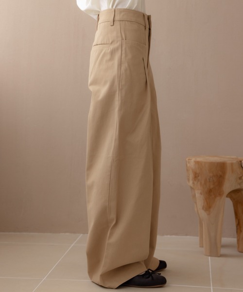 REMOON(リムーン)の「ツイル2タックワイドパンツ(その他パンツ・レディース・ベージュ/ブラウン/マルチ・SMALL/MEDIUM)」の14枚目の写真