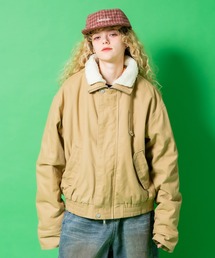 a.p.o.v.（エーピーオービー）の「a.p.o.v. 裏ボアダックオーバーサイズ短丈ミリタリーブルゾン（ブルゾン）」