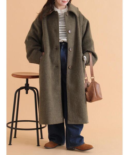 ehka sopo（エヘカソポ）の「ミニシャギーコート（その他アウター・レディース・カーキ/チャコールグレー/モカ・F）」の4枚目の写真