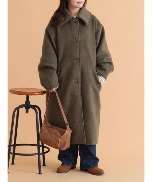 ehka sopo（エヘカソポ）の「ミニシャギーコート（その他アウター・レディース・カーキ/チャコールグレー/モカ・F）」の5枚目の写真