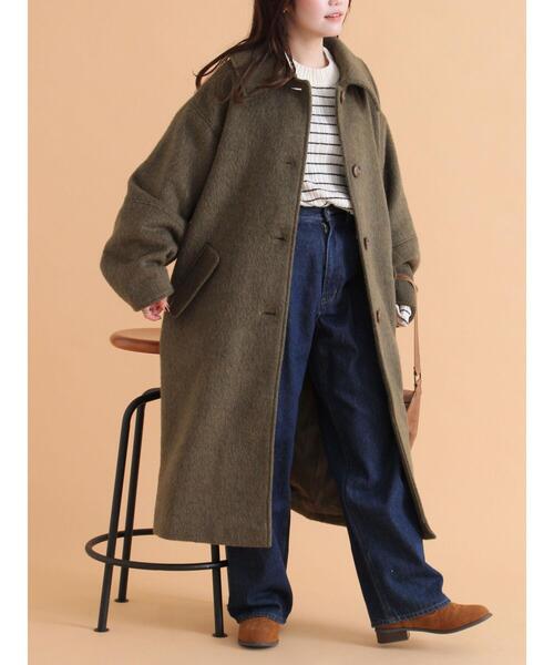 ehka sopo（エヘカソポ）の「ミニシャギーコート（その他アウター・レディース・カーキ/チャコールグレー/モカ・F）」の7枚目の写真