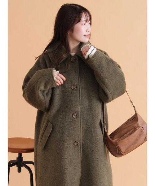 ehka sopo（エヘカソポ）の「ミニシャギーコート（その他アウター・レディース・カーキ/チャコールグレー/モカ・F）」の10枚目の写真