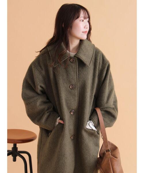 ehka sopo（エヘカソポ）の「ミニシャギーコート（その他アウター・レディース・カーキ/チャコールグレー/モカ・F）」の11枚目の写真