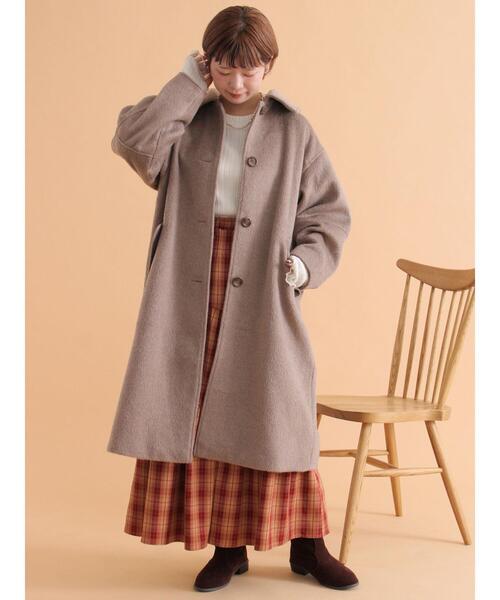 ehka sopo（エヘカソポ）の「ミニシャギーコート（その他アウター・レディース・カーキ/チャコールグレー/モカ・F）」の12枚目の写真