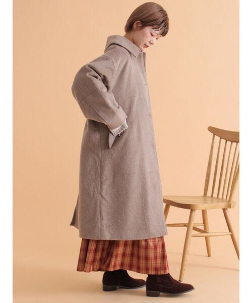 ehka sopo（エヘカソポ）の「ミニシャギーコート（その他アウター・レディース・カーキ/チャコールグレー/モカ・F）」の13枚目の写真