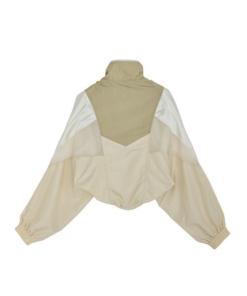 Ameri（アメリ）の「DEFORM DOCKING NYLON JACKET（ナイロンジャケット・レディース・アイボリー/カーキ/ライトブルー・SMALL/MEDIUM）」の8枚目の写真