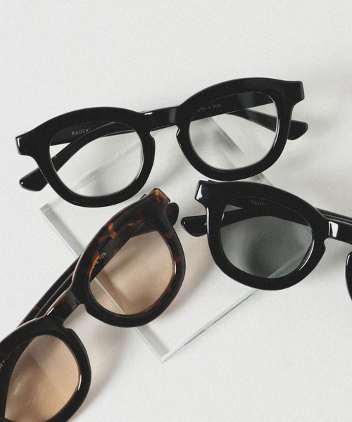 RAGEBLUE（レイジブルー）の「ウェリントンメガネ（サングラス・メンズ・ブラック/その他8/ダークブラウン・FREE）」の4枚目の写真