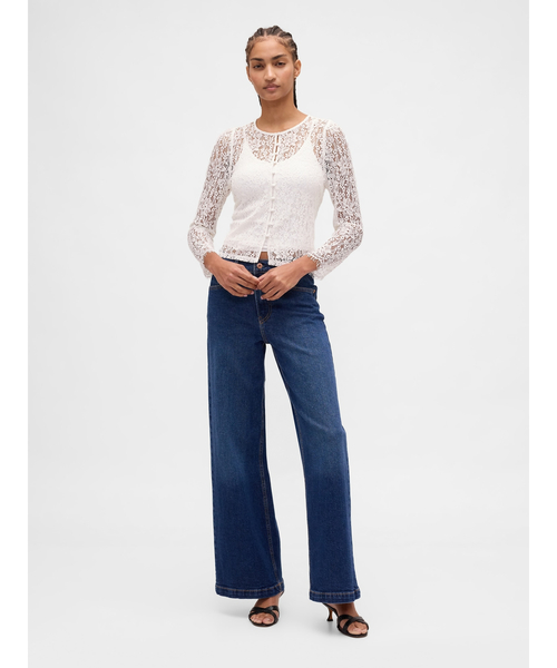 GAP(ギャップ)の「レース フロントボタン トップス(シャツ/ブラウス・レディース・ホワイト・M/S/XS/XXS/L)」の4枚目の写真