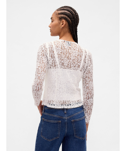 GAP(ギャップ)の「レース フロントボタン トップス(シャツ/ブラウス・レディース・ホワイト・M/S/XS/XXS/L)」の5枚目の写真