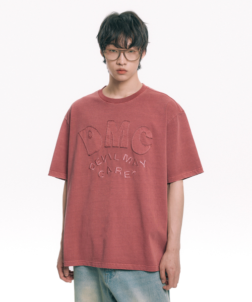 MOO（エムオーオー）の「DMC Applique Pigment Short Sleeve - Pink（Tシャツ/カットソー・レディース・ライトピンク・MEDIUM/LARGE）」の3枚目の写真