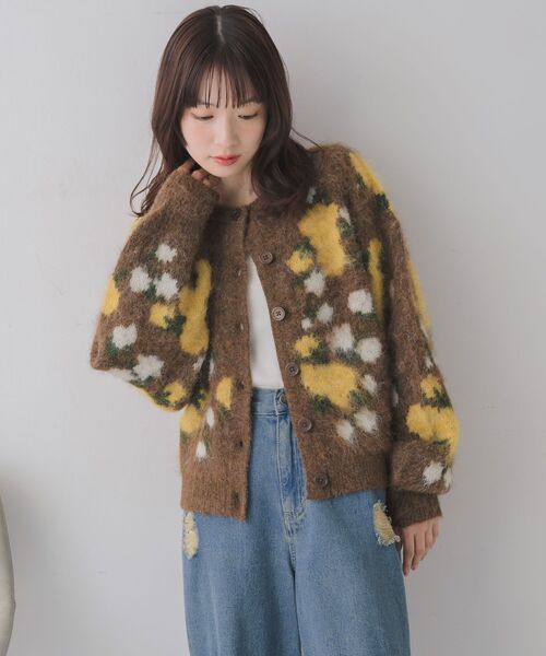 セール】花柄起毛NTカーデ（カーディガン/ボレロ）｜RETRO GIRL