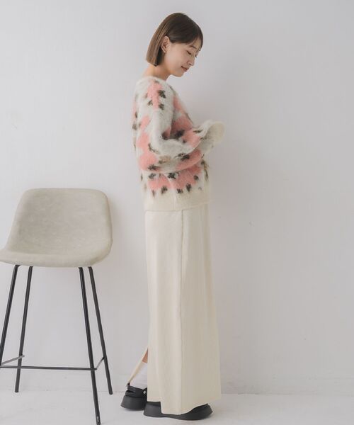 RETRO GIRL（レトロガール）の「花柄起毛NTカーデ（カーディガン/ボレロ・レディース・ブラウン/ライトグレー/ナチュラル・FREE）」の15枚目の写真