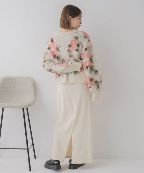 RETRO GIRL（レトロガール）の「花柄起毛NTカーデ（カーディガン/ボレロ・レディース・ブラウン/ライトグレー/ナチュラル・FREE）」の16枚目の写真