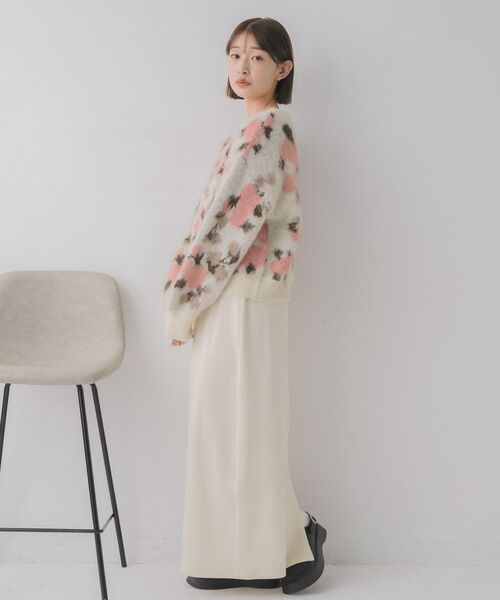 RETRO GIRL（レトロガール）の「花柄起毛NTカーデ（カーディガン/ボレロ・レディース・ブラウン/ライトグレー/ナチュラル・FREE）」の17枚目の写真