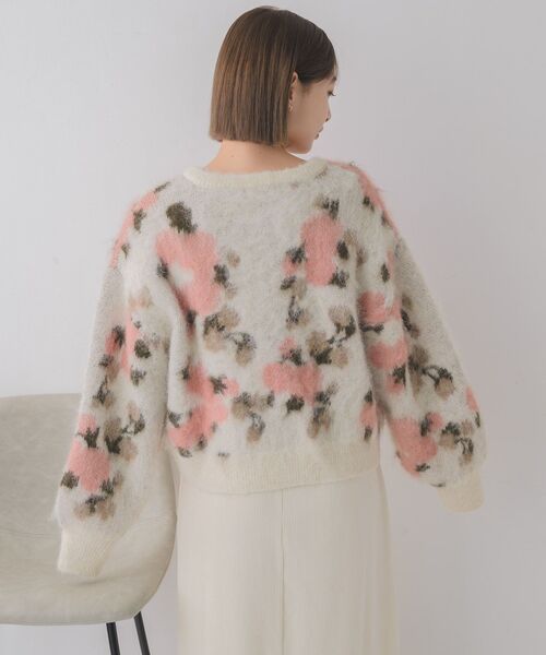 RETRO GIRL（レトロガール）の「花柄起毛NTカーデ（カーディガン/ボレロ・レディース・ブラウン/ライトグレー/ナチュラル・FREE）」の20枚目の写真