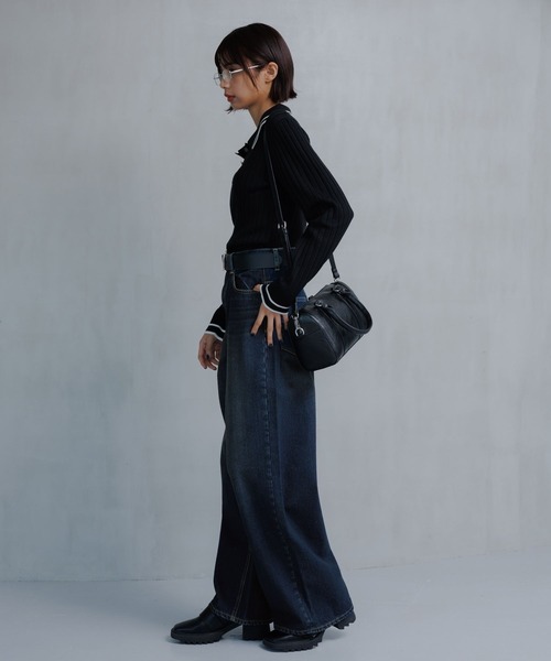 PAGEBOY（ページボーイ）の「ハイショクラインポロニット（ニット/セーター・レディース・オフホワイト/ブラック/ネイビー・FREE）」の12枚目の写真