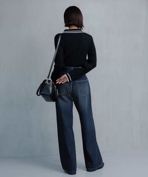 PAGEBOY（ページボーイ）の「ハイショクラインポロニット（ニット/セーター・レディース・オフホワイト/ブラック/ネイビー・FREE）」の13枚目の写真