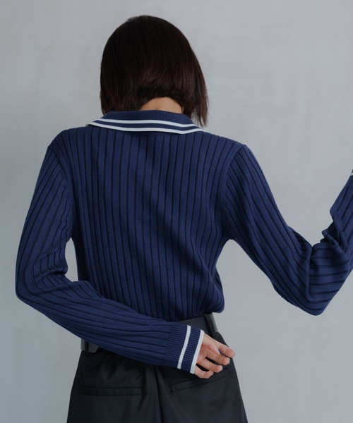 PAGEBOY（ページボーイ）の「ハイショクラインポロニット（ニット/セーター・レディース・オフホワイト/ブラック/ネイビー・FREE）」の22枚目の写真