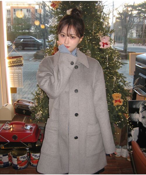 MALOUPE(マロップ)の「6508 ウールハーフコート (グレー)(チェスターコート・レディース・グレー・FREE)」の12枚目の写真
