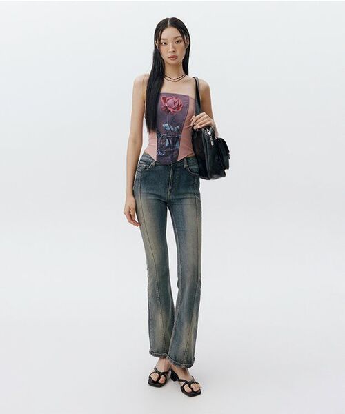 DARLING, YOU'RE BAD（ダーリンユーアーバッド）の「ROSE BOOTS CUT DENIM # VINTAGE BLUE（デニムパンツ・レディース・その他・MEDIUM/SMALL）」の5枚目の写真