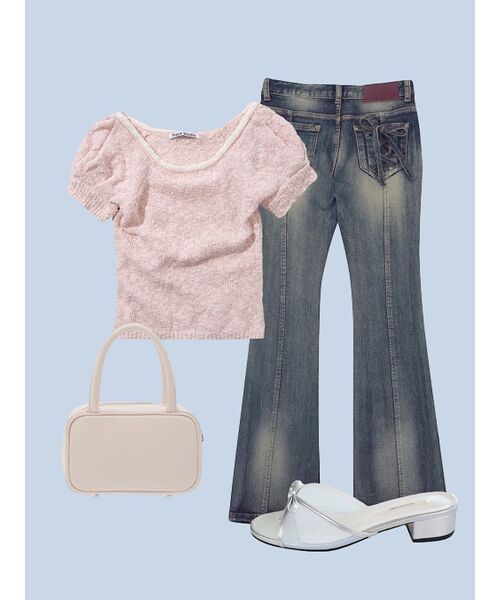 DARLING, YOU'RE BAD（ダーリンユーアーバッド）の「ROSE BOOTS CUT DENIM # VINTAGE BLUE（デニムパンツ・レディース・その他・MEDIUM/SMALL）」の7枚目の写真