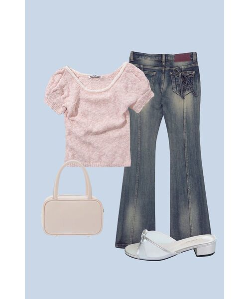 DARLING, YOU'RE BAD（ダーリンユーアーバッド）の「ROSE BOOTS CUT DENIM # VINTAGE BLUE（デニムパンツ・レディース・その他・MEDIUM/SMALL）」の8枚目の写真