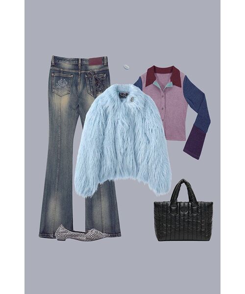 DARLING, YOU'RE BAD（ダーリンユーアーバッド）の「ROSE BOOTS CUT DENIM # VINTAGE BLUE（デニムパンツ・レディース・その他・MEDIUM/SMALL）」の10枚目の写真