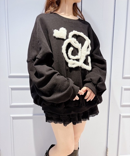 lilLilly（リルリリー）の「ファースウェットプルオーバー（スウェット・レディース・ホワイト/ブラック/グレー・FREE）」の11枚目の写真