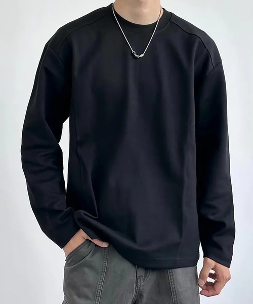 SBG(エスビー)の「SBG クルーネックルーズシルエットカットソー(Tシャツ/カットソー・メンズ・ホワイト/ブラック・MEDIUM/LARGE)」の2枚目の写真