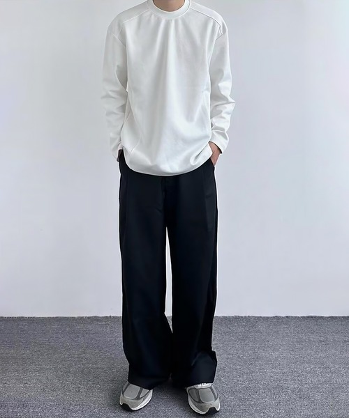 SBG(エスビー)の「SBG クルーネックルーズシルエットカットソー(Tシャツ/カットソー・メンズ・ホワイト/ブラック・MEDIUM/LARGE)」の4枚目の写真