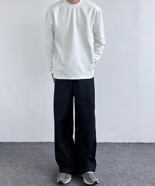 SBG(エスビー)の「SBG クルーネックルーズシルエットカットソー(Tシャツ/カットソー・メンズ・ホワイト/ブラック・MEDIUM/LARGE)」の3枚目の写真