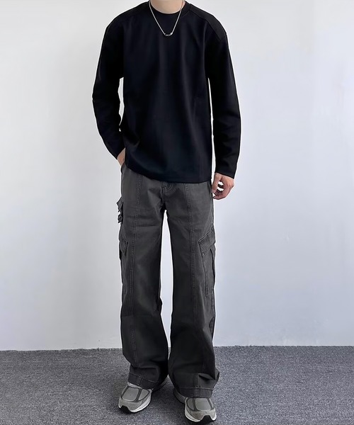 SBG(エスビー)の「SBG クルーネックルーズシルエットカットソー(Tシャツ/カットソー・メンズ・ホワイト/ブラック・MEDIUM/LARGE)」の7枚目の写真