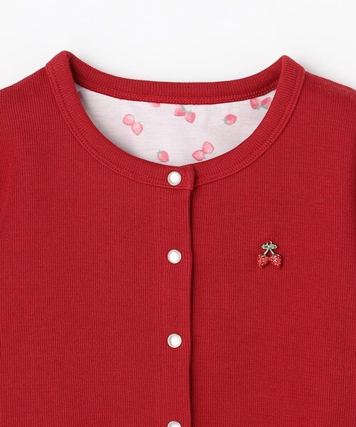 ANY(エニィ)の「【Strawberry Collection】スナップボタン カーディガン(カーディガン/ボレロ・キッズ・レッド系・90/100/110/120/130)」の10枚目の写真