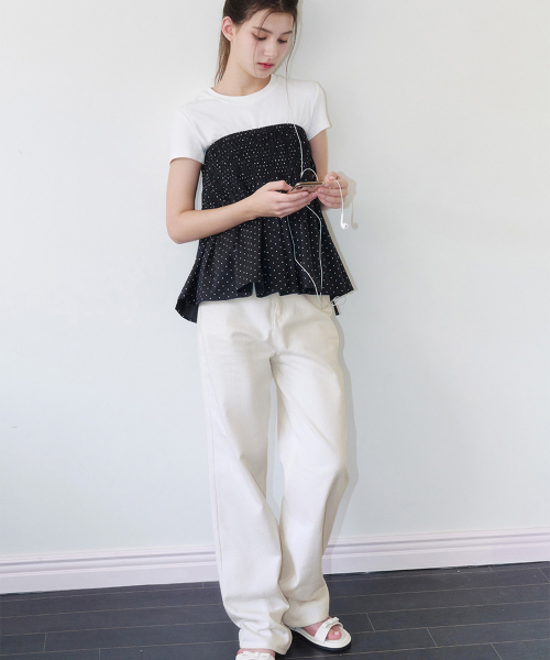 ALKI ALKA（アルキアルカ）の「Wide Cotton Pants (Ivory)（その他パンツ・レディース・アイボリー・SMALL/MEDIUM）」の3枚目の写真