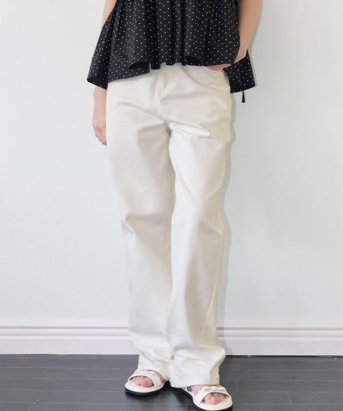 ALKI ALKA（アルキアルカ）の「Wide Cotton Pants (Ivory)（その他パンツ・レディース・アイボリー・SMALL/MEDIUM）」の4枚目の写真