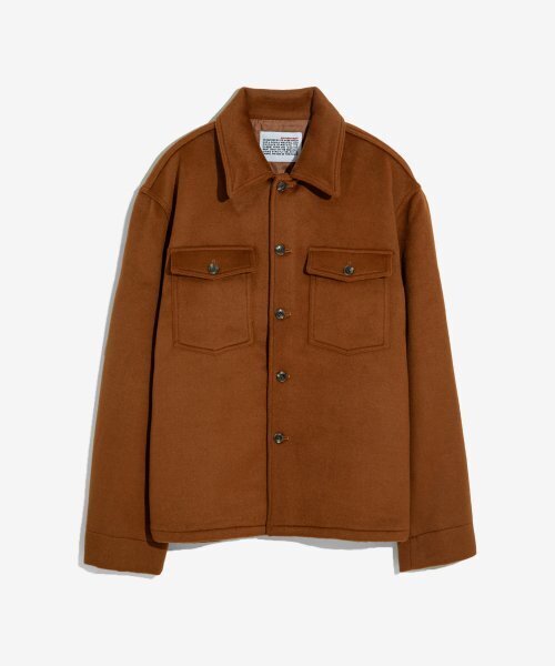 WOOL CPO JACKET (BROWN)
