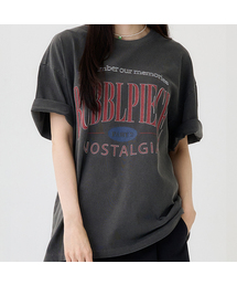 BUBBLPIECE（バブルピース）の「セカンドリメンバー ピグメントTシャツ_チャコール（Tシャツ/カットソー）」