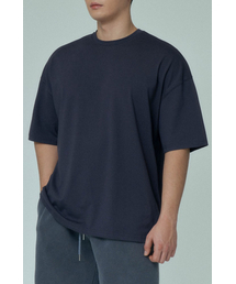 BATIP（バティップ）の「スーピマ無地セミオーバー半袖Tシャツディープネイビー（Tシャツ/カットソー）」