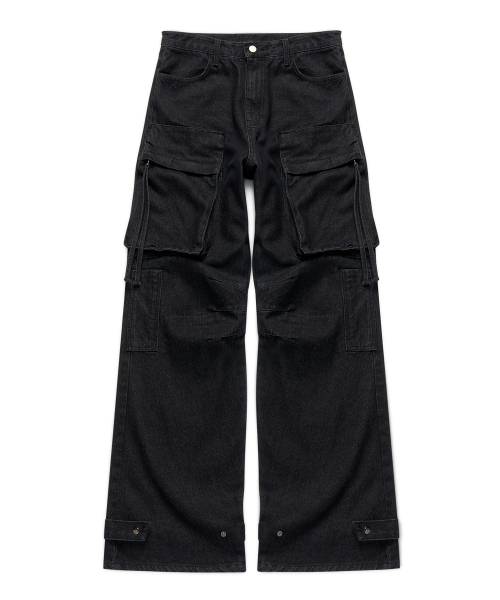 FLAWSROOM(フローズルーム)の「String Cargo Denim Pants(デニムパンツ・メンズ・その他・SMALL/LARGE)」の1枚目の写真