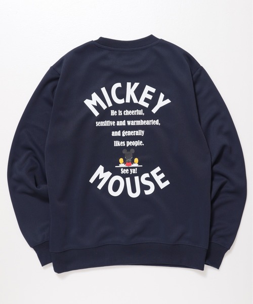 Disney（ディズニー）の「【DISNEY/ディズニー】ミッキーマウス　ダンボールニットクルーネックプリントトレーナー/ユニセックス（スウェット・レディース・スミクロ/オートミール/ネイビー/ライトグリーン・MEDIUM/LARGE）」の12枚目の写真