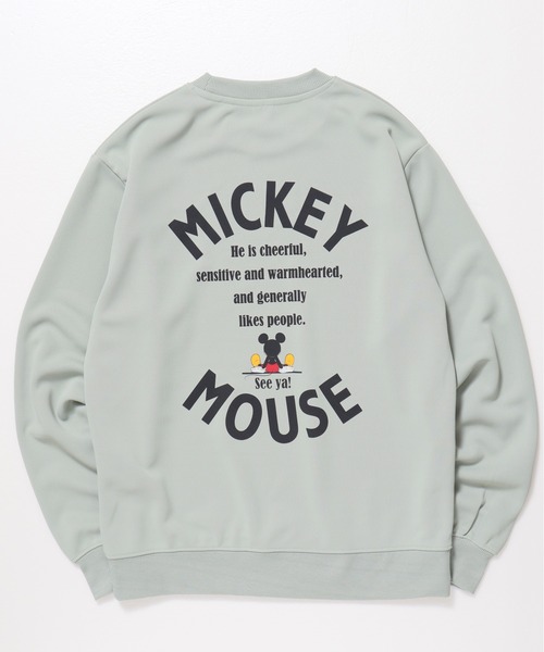 Disney（ディズニー）の「【DISNEY/ディズニー】ミッキーマウス　ダンボールニットクルーネックプリントトレーナー/ユニセックス（スウェット・レディース・スミクロ/オートミール/ネイビー/ライトグリーン・MEDIUM/LARGE）」の10枚目の写真