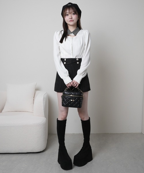 LIPSERVICE（リップサービス）の「デコルテオープンロングスリーブブラウス（シャツ/ブラウス・レディース・ブラック/ホワイト/その他1・FREE/000）」の10枚目の写真