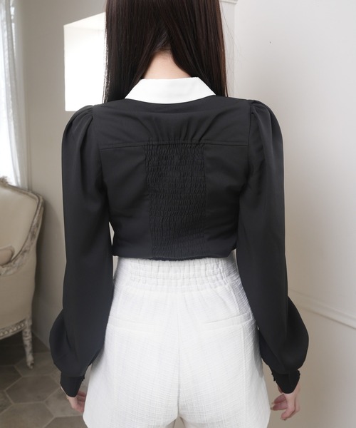 LIPSERVICE（リップサービス）の「デコルテオープンロングスリーブブラウス（シャツ/ブラウス・レディース・ブラック/ホワイト/その他1・FREE/000）」の13枚目の写真