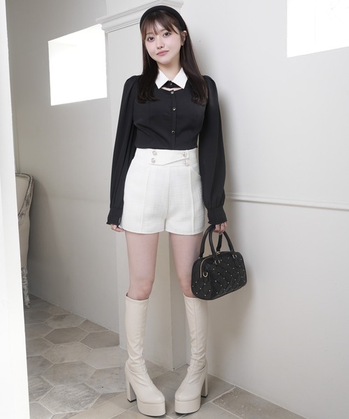 LIPSERVICE（リップサービス）の「デコルテオープンロングスリーブブラウス（シャツ/ブラウス・レディース・ブラック/ホワイト/その他1・FREE/000）」の15枚目の写真