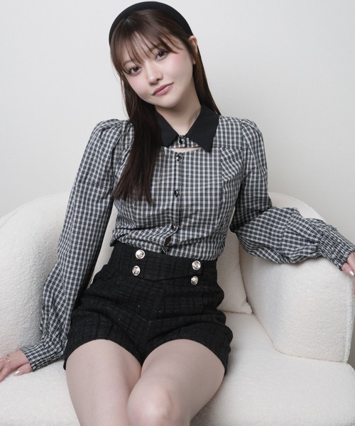 LIPSERVICE（リップサービス）の「デコルテオープンロングスリーブブラウス（シャツ/ブラウス・レディース・ブラック/ホワイト/その他1・FREE/000）」の18枚目の写真