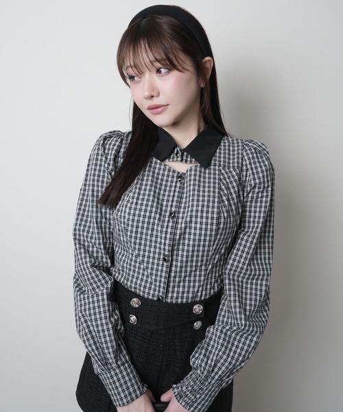 LIPSERVICE（リップサービス）の「デコルテオープンロングスリーブブラウス（シャツ/ブラウス・レディース・ブラック/ホワイト/その他1・FREE/000）」の19枚目の写真